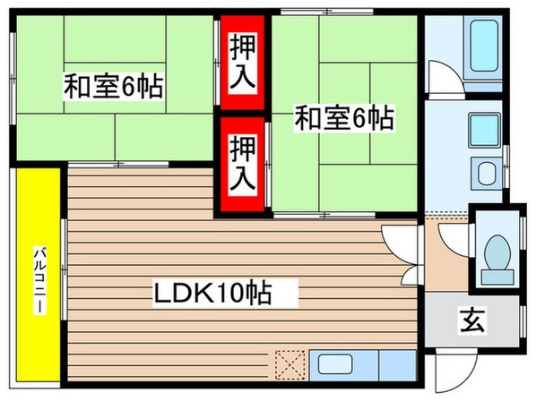 ロアンヴェール玉奈の物件間取画像